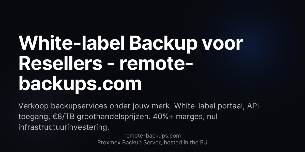 White-label Backup voor Resellers