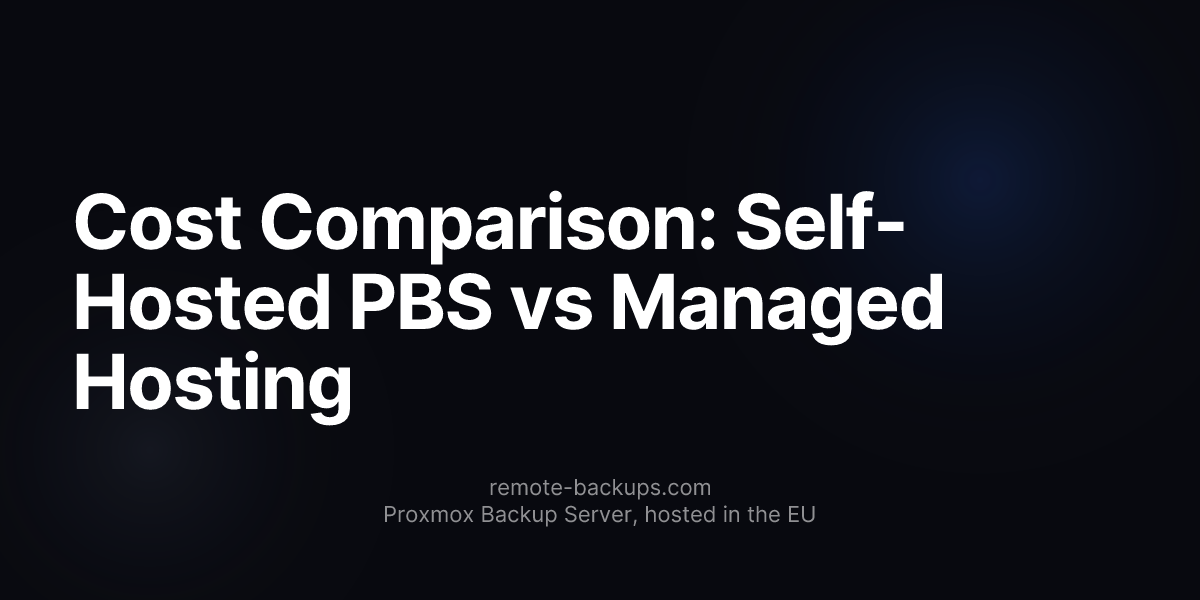 Cost Comparison: Self-Hosted PBS vs Managed Hosting