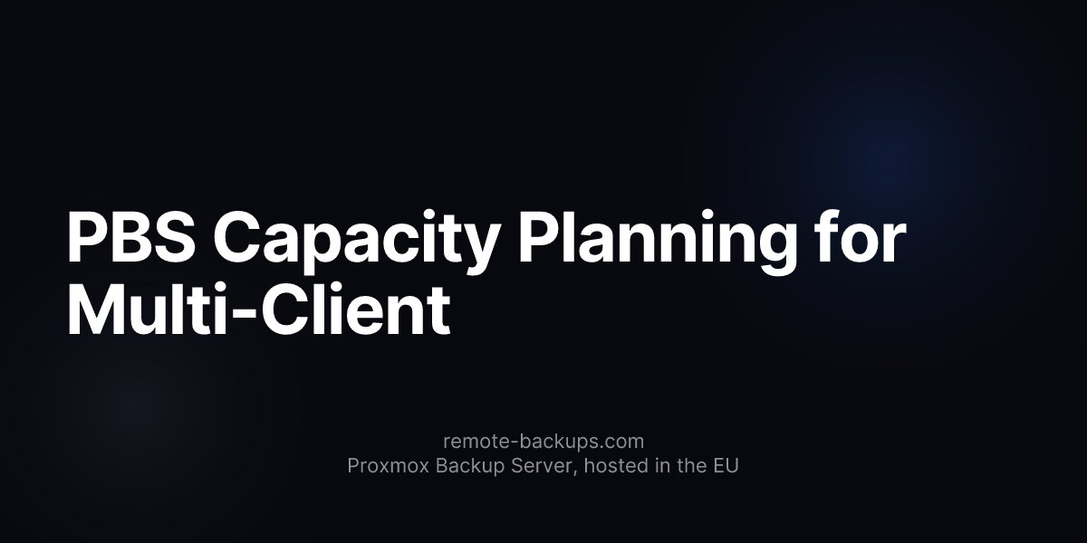 PBS Capacity Planning for Multi-Client