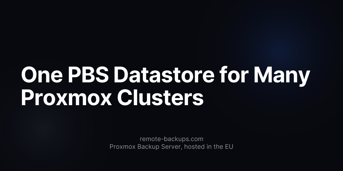 One PBS Datastore for Many Proxmox Clusters