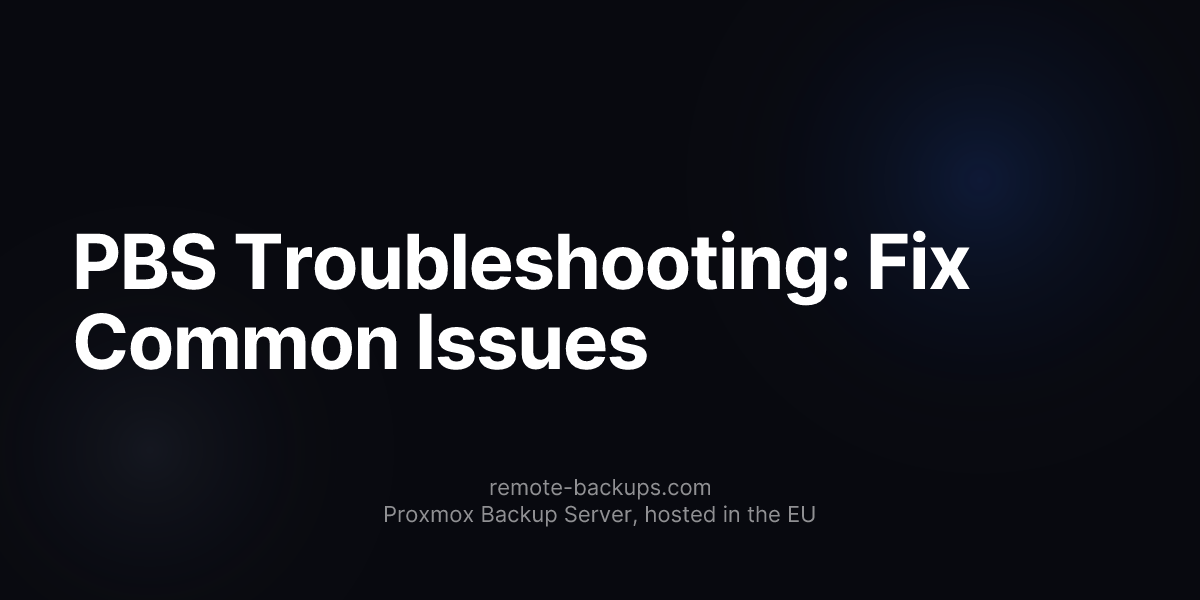 PBS Troubleshooting: Fix Common Issues