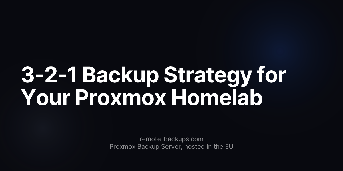 3-2-1 Backup Strategy for Your Proxmox Homelab