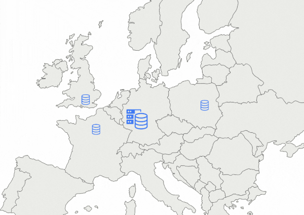 Geo-replication settings showing multi-region backup distribution